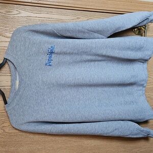 Vintage Pepsi-Cola Blue Logo Gray Crewneck Sweater